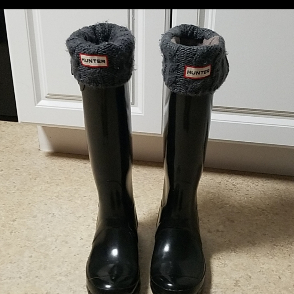 Hunter boots and socks